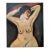 Vintage Expressive Nude Female Figure Painting - Signed in the Back For Sale