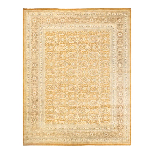 Mogul Collection Hand-Knotted Area Rug - Brown 8' 4" x 10' 5" For Sale