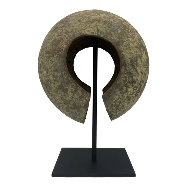 Antique African Mounted Copper Mbole Sculptural Currency Form For Sale