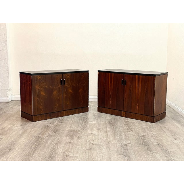 Pair of Mid Century Modern Rosewood Cabinets For Sale - Image 11 of 11