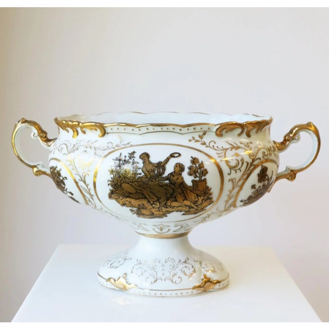 German Porcelain Jardinière Centerpiece, Neoclassical Style, Circa Early 20th Century For Sale - Image 4 of 12