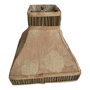 Mid 20th Century Custom Two-Toned Pleated Silk Lamp Shade