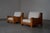 Vintage Belgian Oak Lounge Chairs with Linen Cushions, 1950s, Set of 2 For Sale - Image 3 of 15