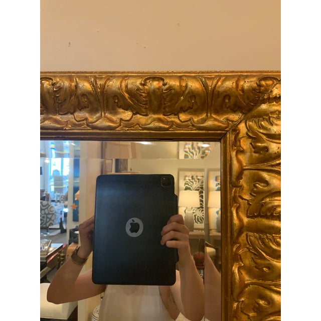 Uncover the timeless beauty of this stunning antique gold wood mirror, a true treasure waiting to be revived. With its...
