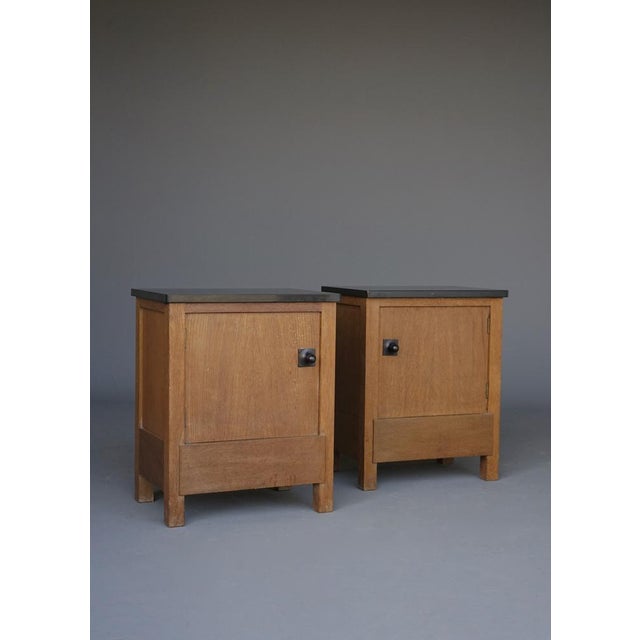 Art Deco Oak Bedside Cabinets by Henk Wouda for Pander & Zn., 1920s, Set of 2 For Sale - Image 4 of 18
