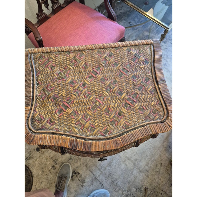 Vintage Wicker and Rattan Bombay Chest For Sale - Image 4 of 7