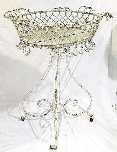 19th Century French Victorian Wire Planter Planters