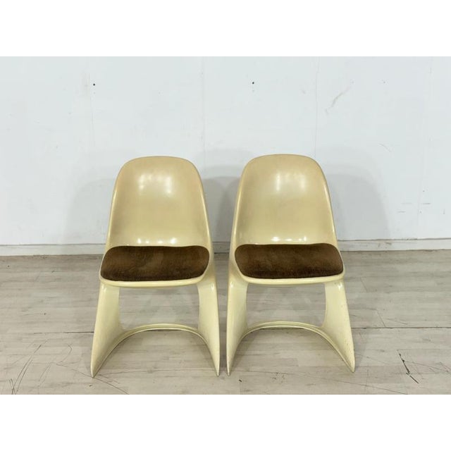 Cream Vintage Space Age Casalino Chairs from Casala, Set of 5 For Sale - Image 8 of 11