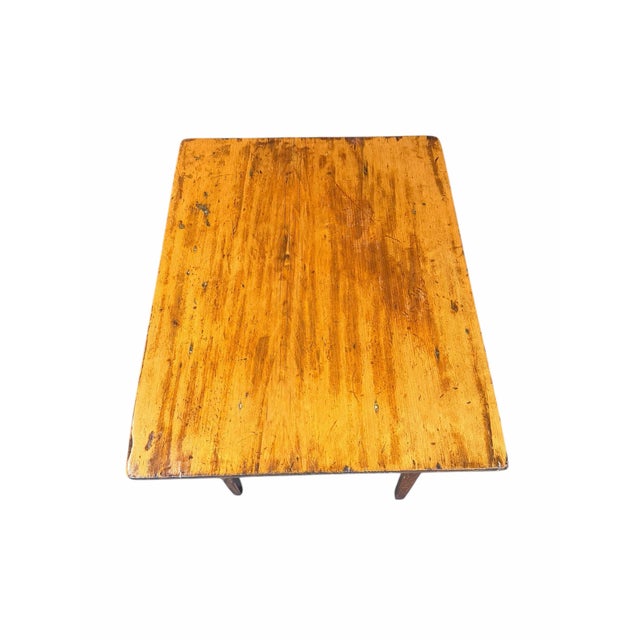 Mid 19th Century Antique Primitive 1 Drawer Pine Stand For Sale - Image 5 of 8