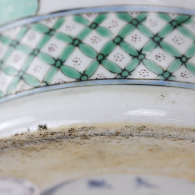 White A Mid-Qing Dynasty Chinese Five-Color Vase Depicting a Group of Immortal Figures, Marked With the Kangxi Reign Mark. For Sale - Image 8 of 11