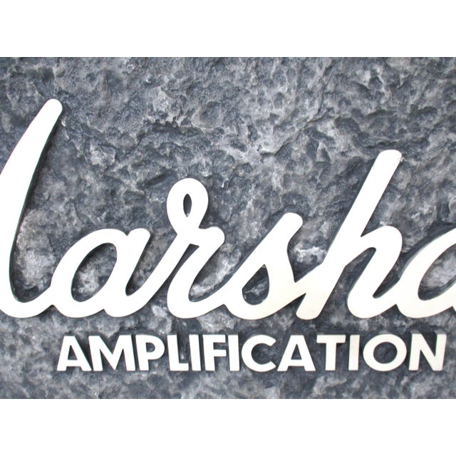 Sculpture Materials Vintage Marshall Amplification Stereo Rock & Roll Guitar Store Sign For Sale - Image 7 of 11