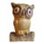 Vintage Cast Iron Owl on Stump Still Bank Gold Finish 3.7" Moore Pg 90 #599 For Sale