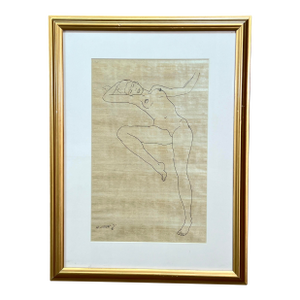 Vintage C.1950's Henry Strater American B&w Nude Lithograph