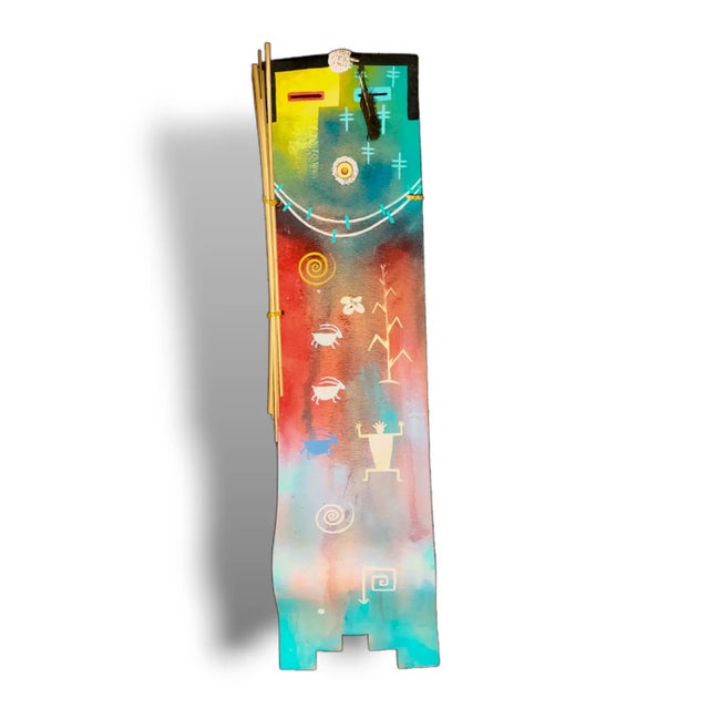 American American Indian Totem Pole Style Dreamcatcher Wall Sculpture For Sale - Image 3 of 11