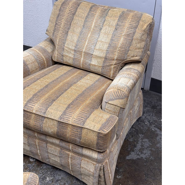 Vanguard Furniture Arm Chair + Ottoman Set For Sale - Image 12 of 12