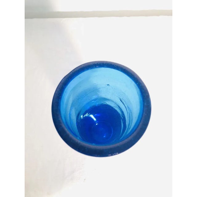 1970s Vintage Scandinavian Glass Cylinder Vase, 1970s For Sale - Image 5 of 11