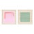 Pair of Sage Green and Bright Magenta Pink Abstract Art Prints | Set of 2, 30 X 30 Prints in Wood Frames For Sale