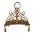 Vintage Italian Hollywood Regency Gilt Metal Rope & Tassel Magazine Rack For Sale