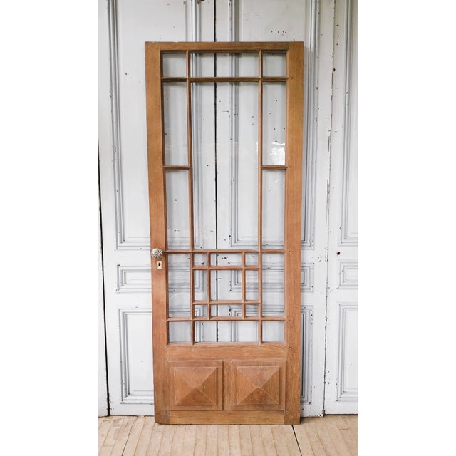 Art Deco Oak Door with Original Glazing, 1890s For Sale - Image 4 of 13