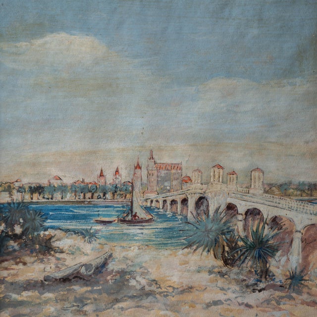1930s The Bridge of Lions, St. Augustine by Collette Pope Heldner For Sale - Image 5 of 10