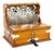 Antique Blonde Oak Tantalus Dry Bar, 1800s, Set of 8 For Sale