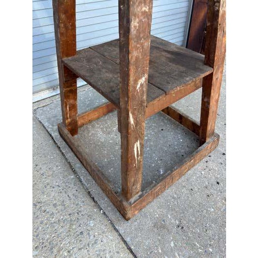 Mid 20th Century 20th Century Wood Sculpting Stand For Sale - Image 5 of 10