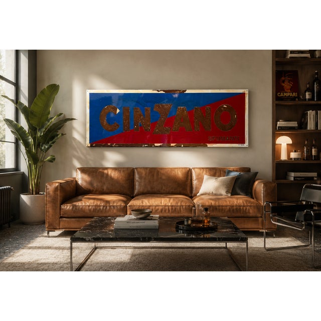 Vintage Cinzano Sign, 1960s For Sale - Image 9 of 9