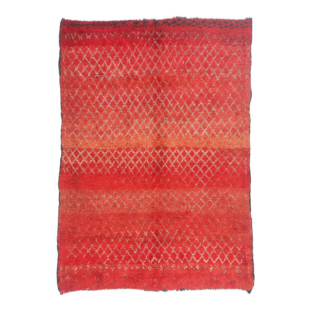 Vintage Beni M'Guild Moroccan Rug, 06'10 X 09'11 For Sale