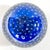 Murano-Style Cobalt Blue Art Glass Paperweight With Controlled Bubble Design For Sale - Image 4 of 5