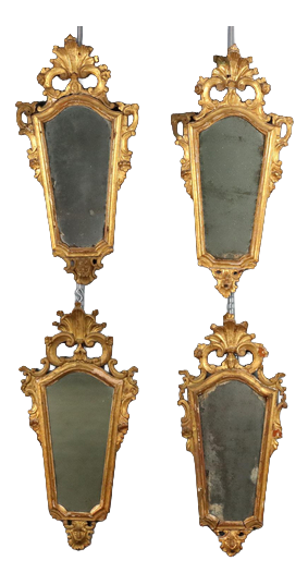 Carved and Gilded Wooden Frames, Set of 4