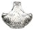 Bohemian Queen's Lace 24% Lead Crystal Bride's Basket, Czech Republic, 9.25" For Sale