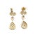 Gold 14k Gold 2.50 Carat Diamond Dangle Earrings, A Pair For Sale - Image 8 of 10