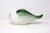 Mid-Century Modern Vintage Green and White Cornucopia or Horn-Shaped Vase For Sale - Image 3 of 8