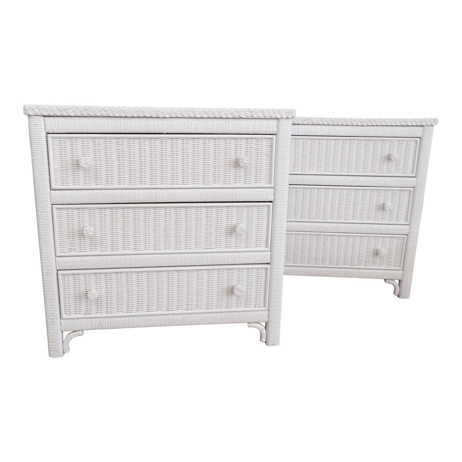 Henry Link For Lexington Furniture Three Drawer Wicker Chests A