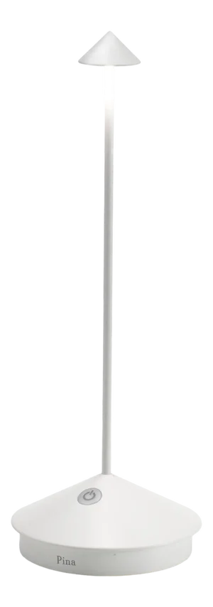 Zafferano Pina Pro Rechargeable Indoor/Outdoor Cordless Table Lamp, White