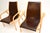 Brown Vintage Swedish Leather Lamino Armchairs attributed to Yngve Ekström for Swedese, 1970s, Set of 2 For Sale - Image 8 of 11