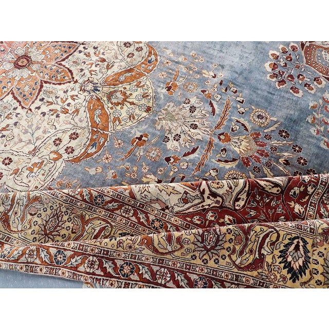 Galerie Shabab Collection Mid-20th Century Turkish Silk Herekeh Rug For Sale - Image 9 of 10