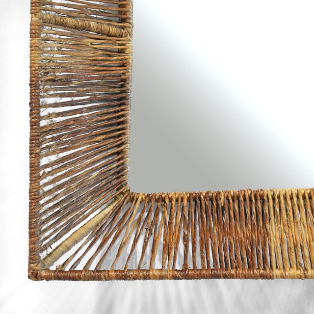Brown Raymor Wall Mirror attributed to Arthur Umanoff For Sale - Image 8 of 9