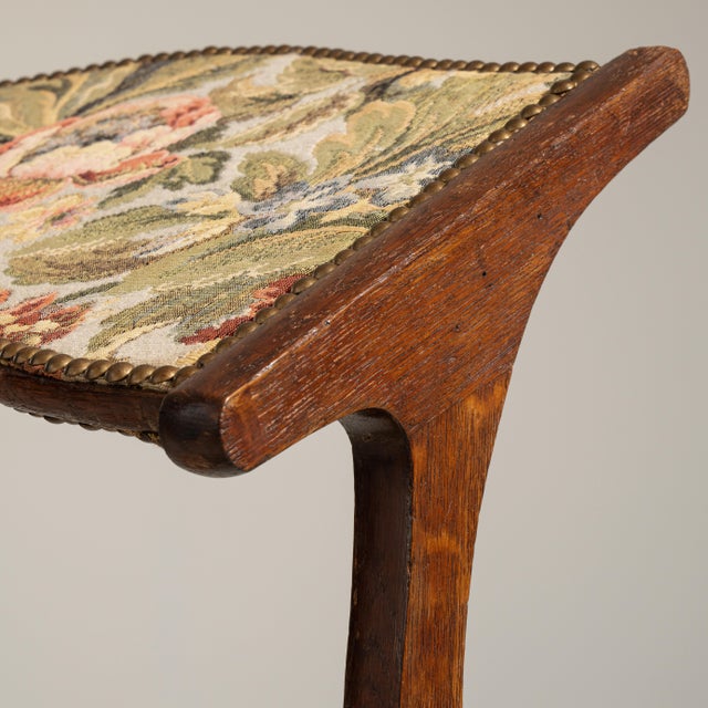 Oak Armchair with Tapestry Upholstery, Antique, France, 19th Century For Sale - Image 17 of 17