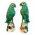 Pair Antique Chinese Green Parrots For Sale