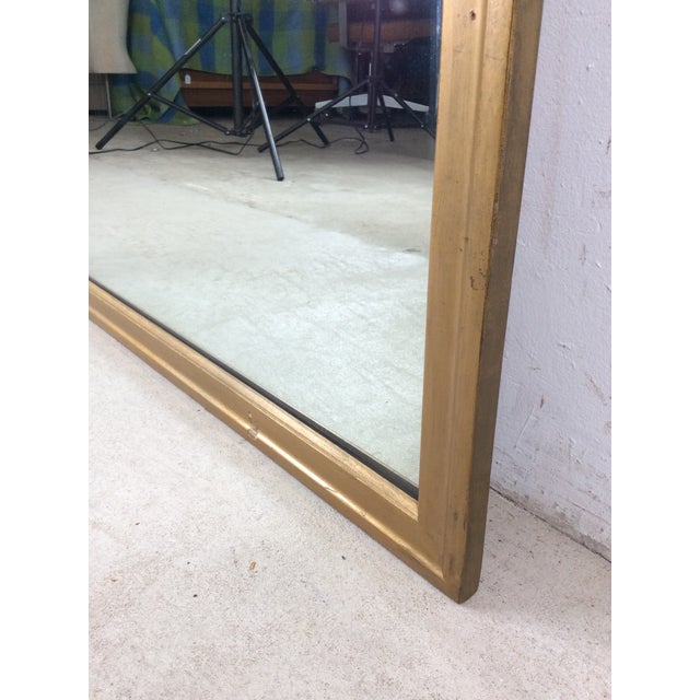 Mid Century Modern Rectangular Wall Mirror With Blonde Wood Frame For Sale - Image 12 of 17