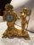 Metal Antique Art Nouveau Figural Statue Desk Clock by Waterbury For Sale - Image 7 of 7
