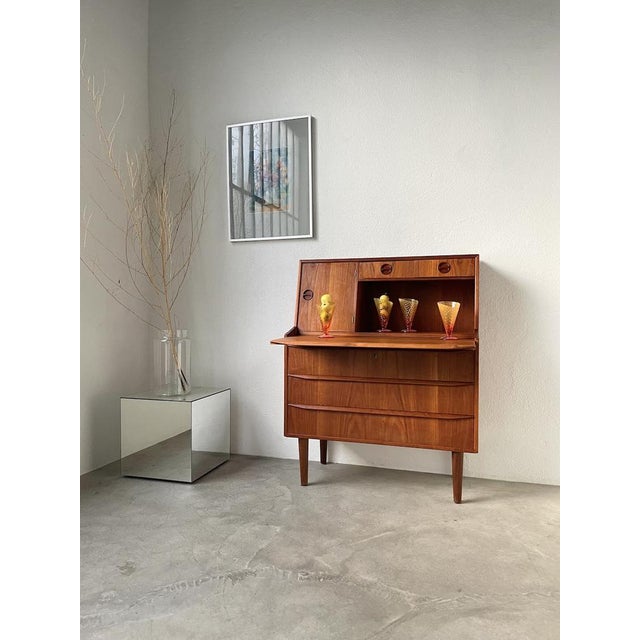 Wood Danish Teak Secretary, 1960s For Sale - Image 7 of 18