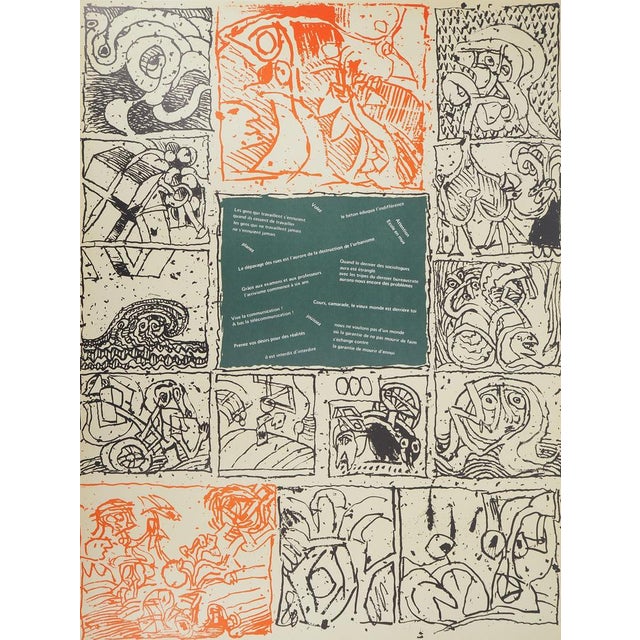 Pierre alechinsky (1927-)imagination takes power, 1968original lithograph poster (atelier arte)unsignedon paper 82.5 x 59...