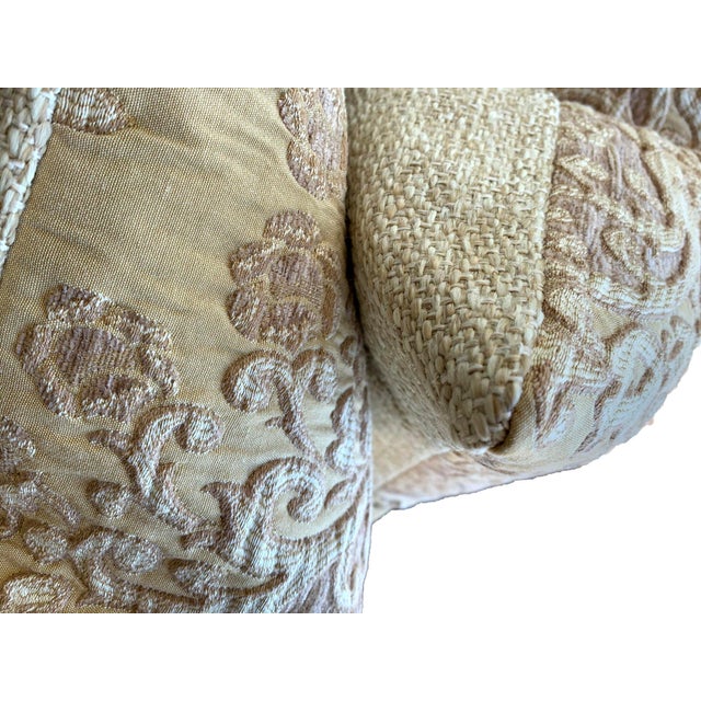 S. Harris Golden Tan Brocade Pillows - A Pair For Sale In Sacramento - Image 6 of 7