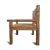 Vintage Outdoor Rustic Railway Wood Arm Chair For Sale In Los Angeles - Image 6 of 8