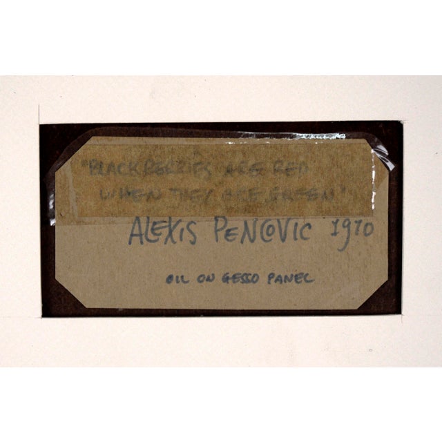 "Blackberries Are Red When They Are Green" - Trompe l'Oeil Still Life by Alexis Pencovic For Sale - Image 4 of 8