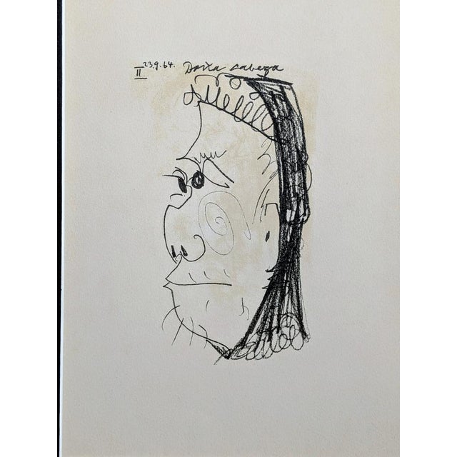 Pablo Picasso Pablo Picasso, Profile, Original Color Serigraph, 1964 For Sale - Image 4 of 7
