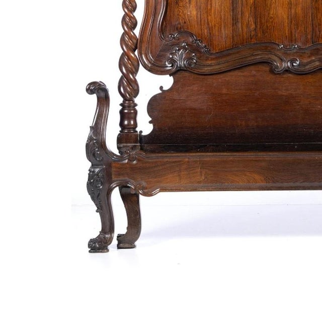 King John V Bed in Wood, 19th Century For Sale - Image 3 of 6