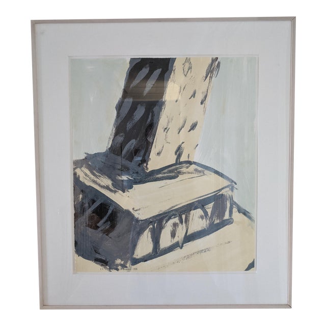 Vintage New York City Empire State Building Lithograph Framed and Signed For Sale